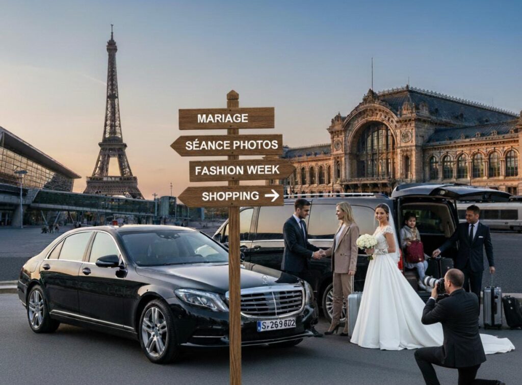 Réservez votre mise à disposition avec Booking Paris Transfer pour tous vos déplacements à Paris et en Île-de-France : rendez-vous professionnels, visites touristiques, shopping, mariages, soirées… Profitez d’un chauffeur privé dédié, d’un véhicule confortable et d’un tarif clair fixé à l’avance, sans frais cachés.ou shopping