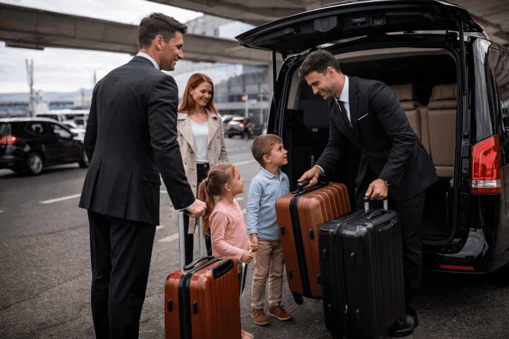 Transfert aéroport famille Paris : sièges, bagages et horaires