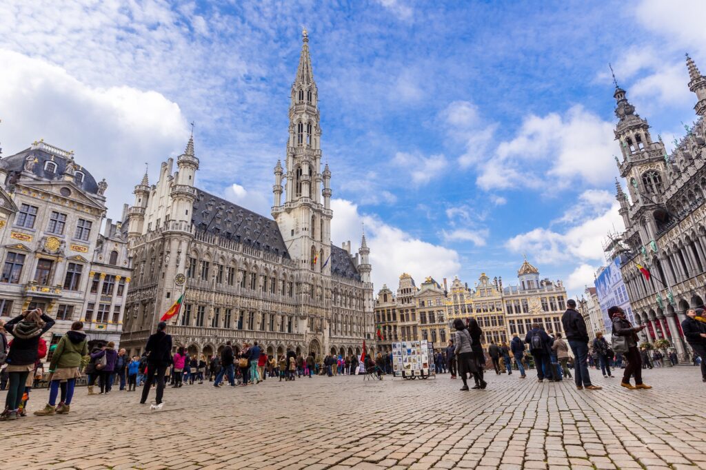 Grand-Place de Bruxelles et façade de l’hôtel de ville