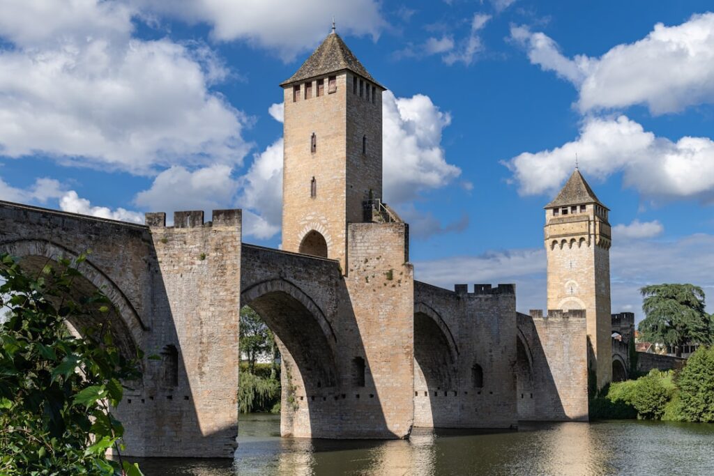 a bridge with towers and a tower