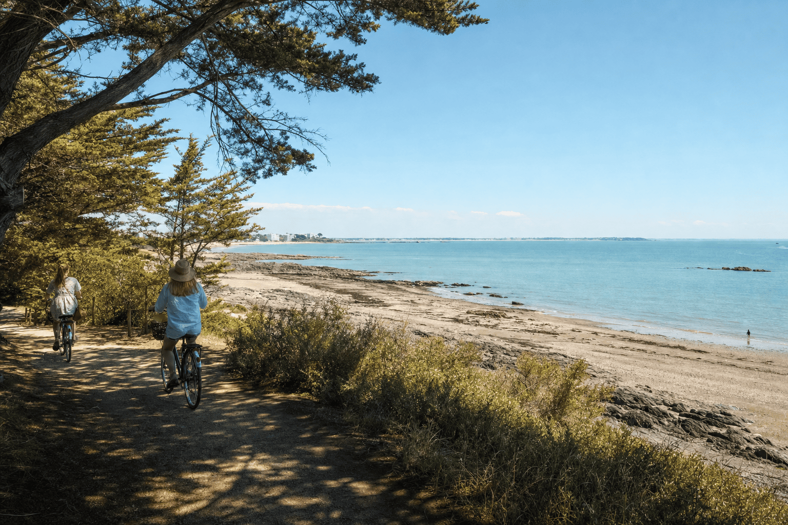 Balade à vélo entre plage, pinède et côte sauvage — La Baule-Escoublac