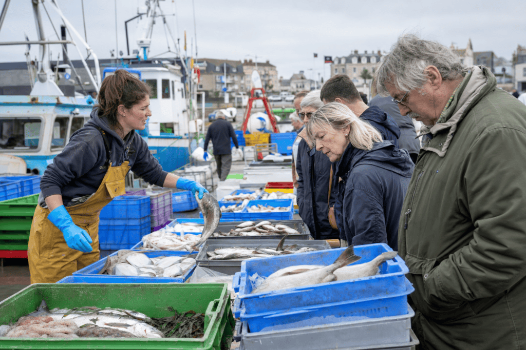 Marché aux poissons de Courseulles-sur-Mer