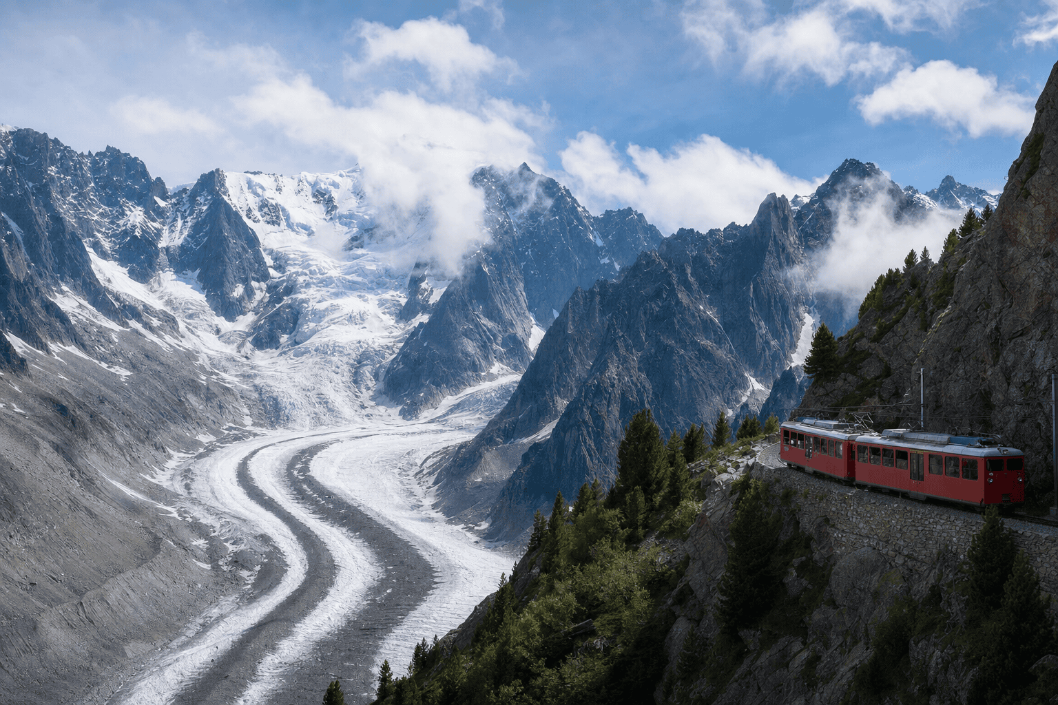 Mer de Glace et train du Montenvers — Chamonix-Mont-Blanc