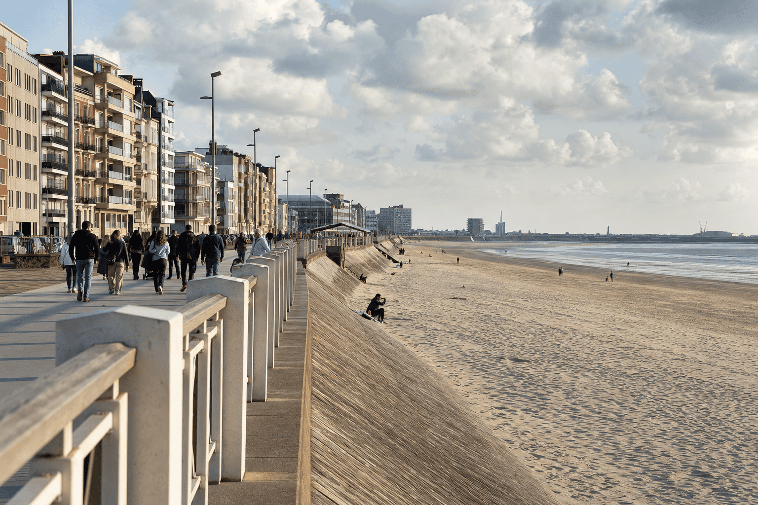 Plage de Malo-les-Bains et digue de mer — Dunkerque