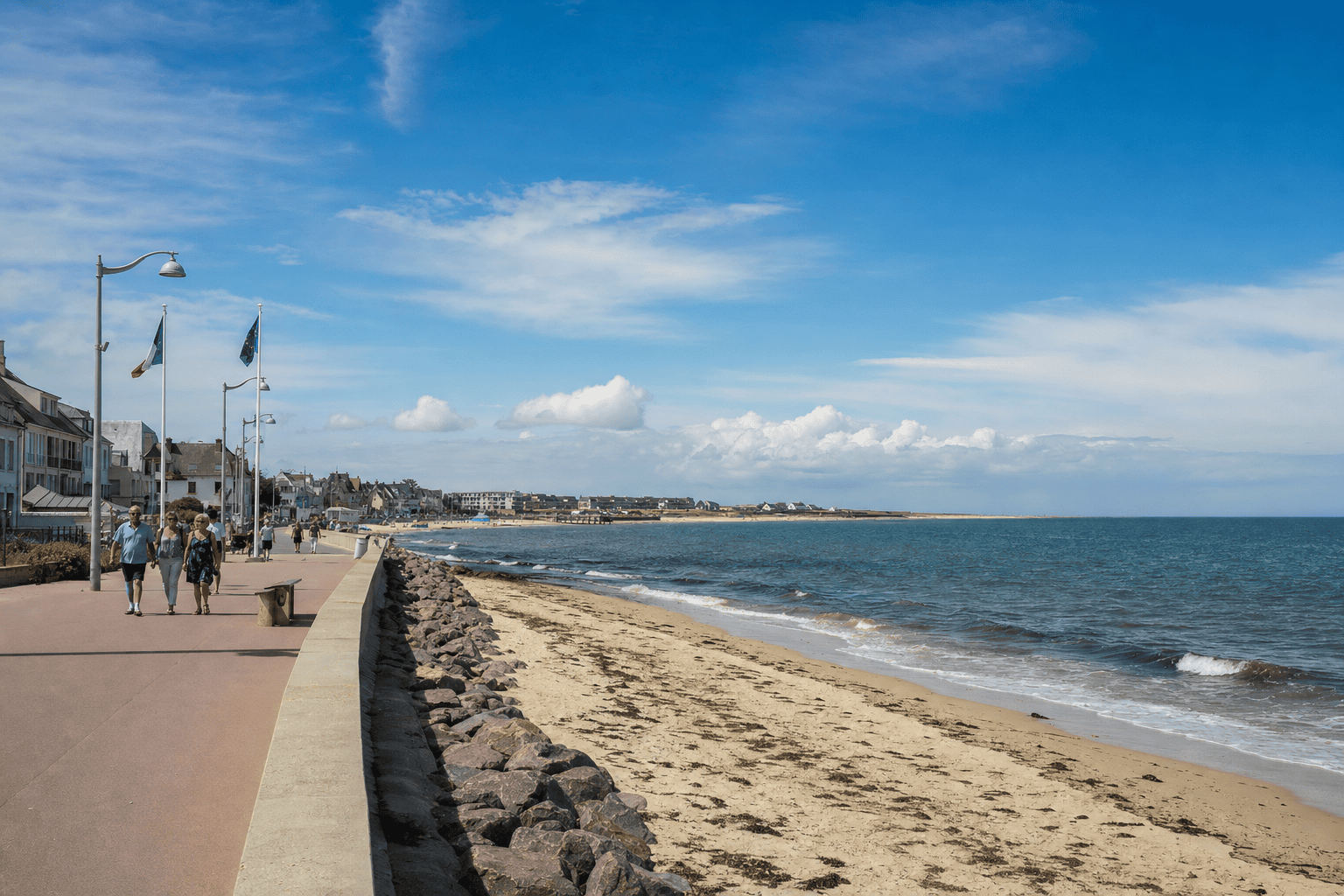 Plage de Riva-Bella et promenade du front de mer — Ouistreham