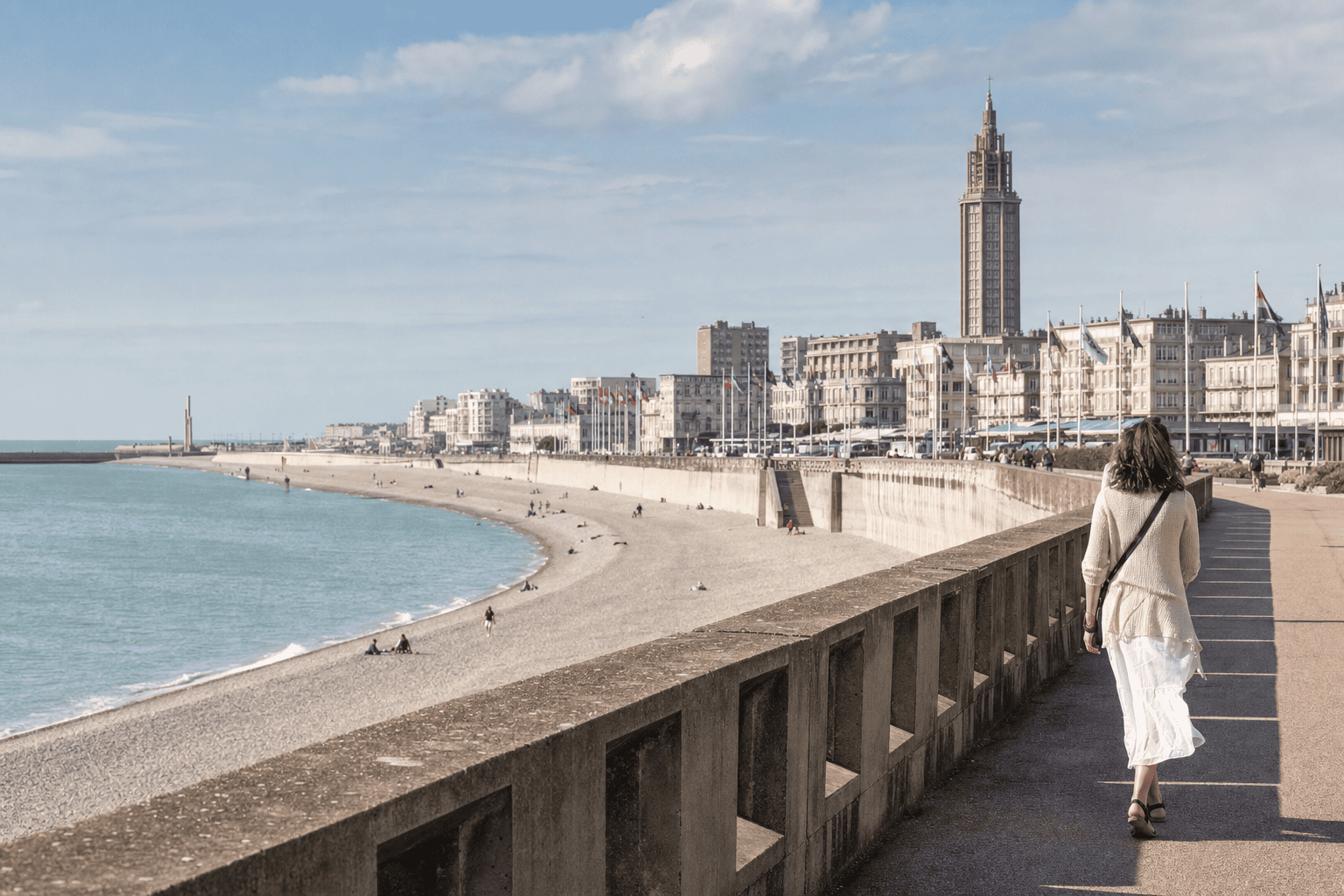 Plage du Havre et promenade du bord de mer — Le Havre
