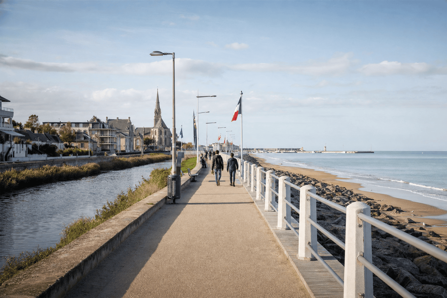 Promenade de la Seulles et front de mer — Courseulles-sur-Mer