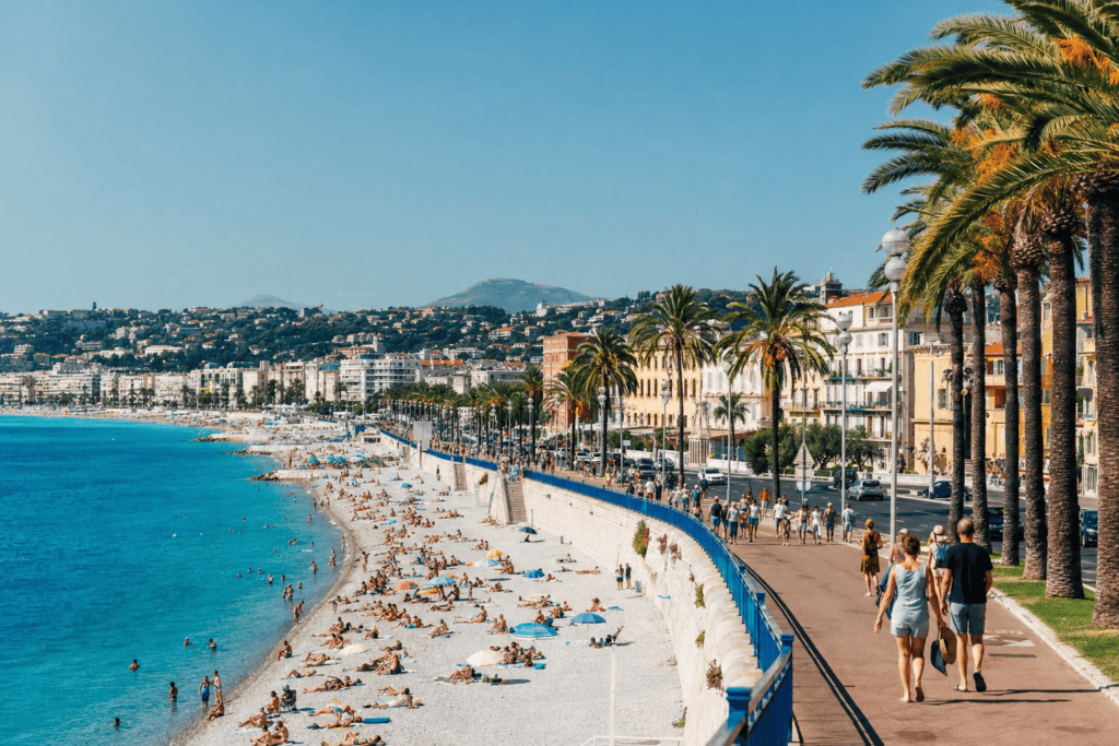 Promenade des Anglais et plages de Nice