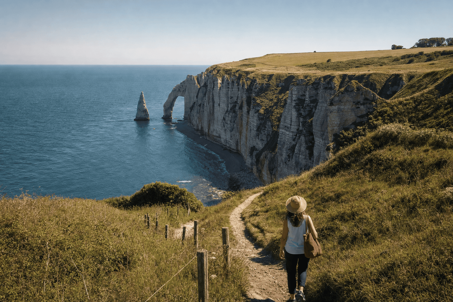 Randonnée du littoral entre les falaises d’Étretat et la valleuse d’Antifer — Étretat
