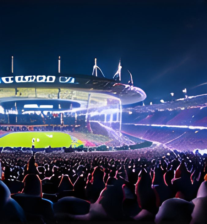 Transfert vers le Stade de France illuminé un soir de match