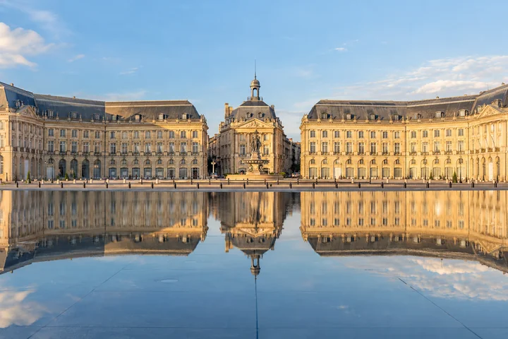 Monuments de Bordeaux au crépuscule