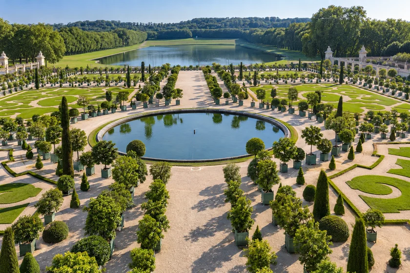 Illustration des jardins de l’Orangerie à Versailles